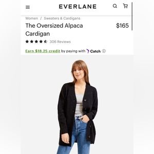 Everlane The Oversized Alpaca Cardigan